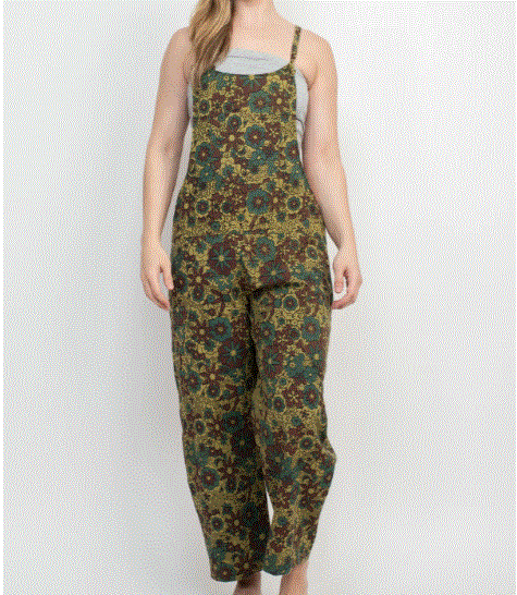 Lakhay's - Flower Power Oversized Overalls