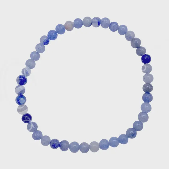 Blue Aventurine Elastic Beaded Bracelet