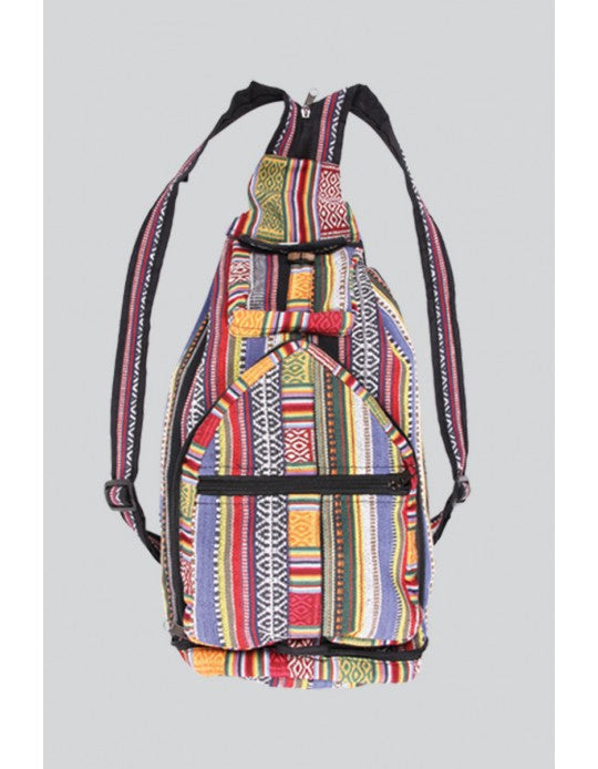 Tribal Stripe Convertible Traveling Backpack