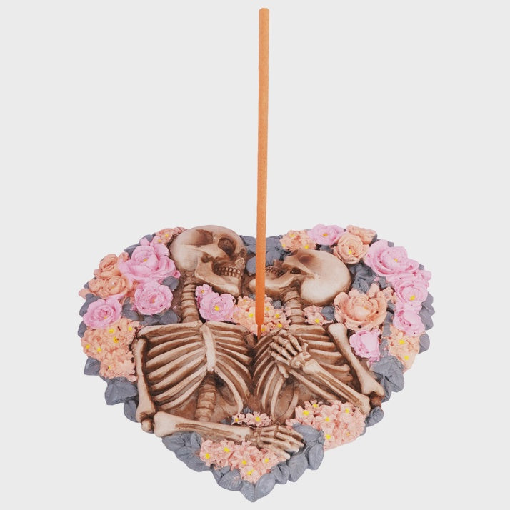 Skeletons & Flowers Incense Burner 3388