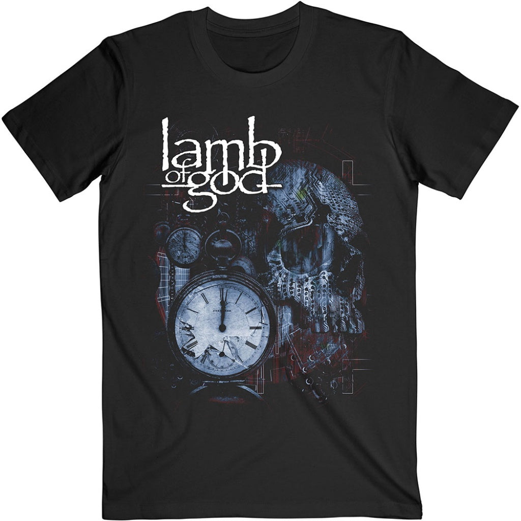 Lamb Of God Unisex T-Shirt - Circuitry Skull Recolour