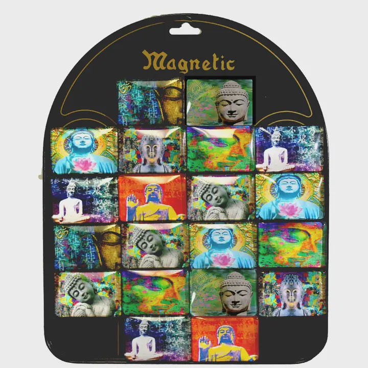 Mod Buddha Glass Magnets - Assorted