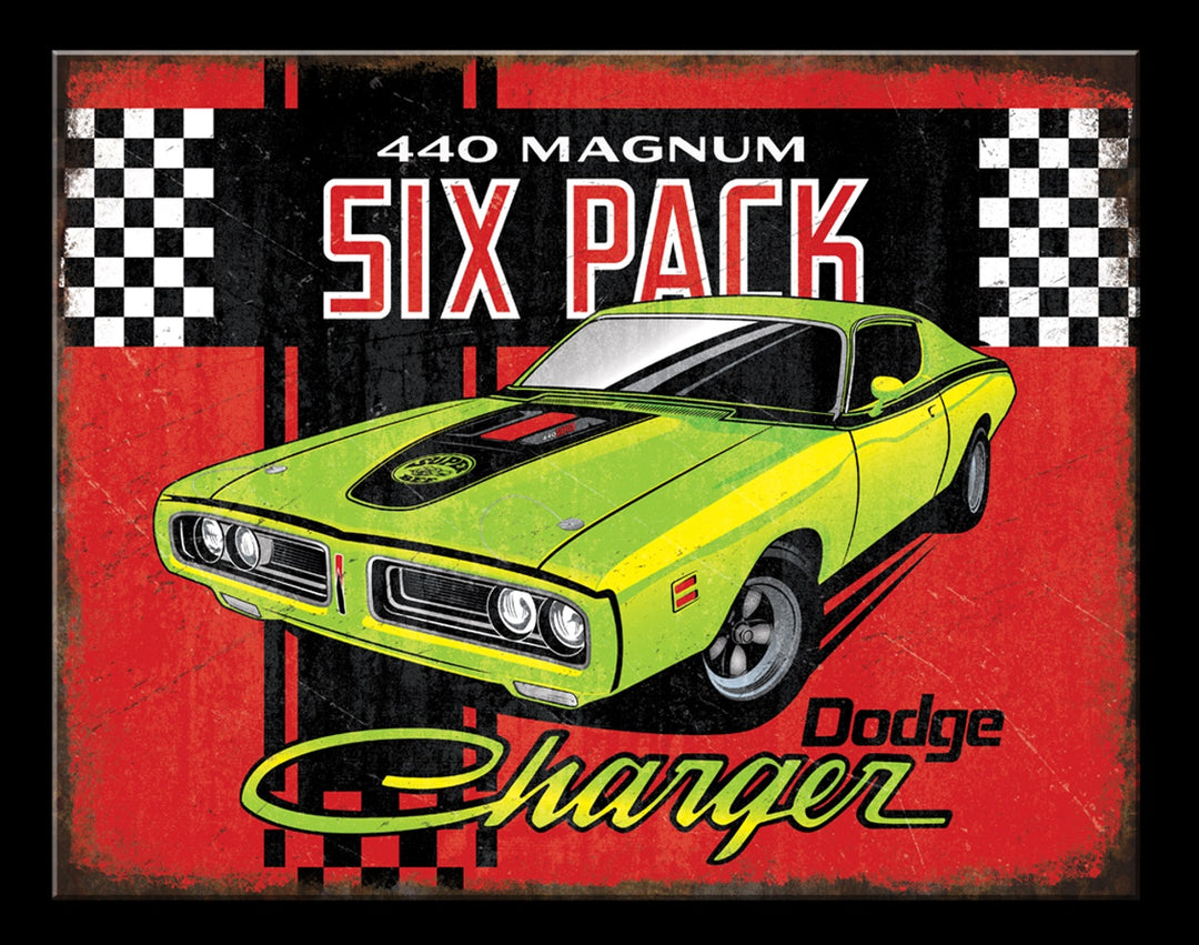 Dodge Six Pack Tin Sign