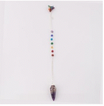 Benjamin - Stone Pendulum w/Chakra Beaded Chain