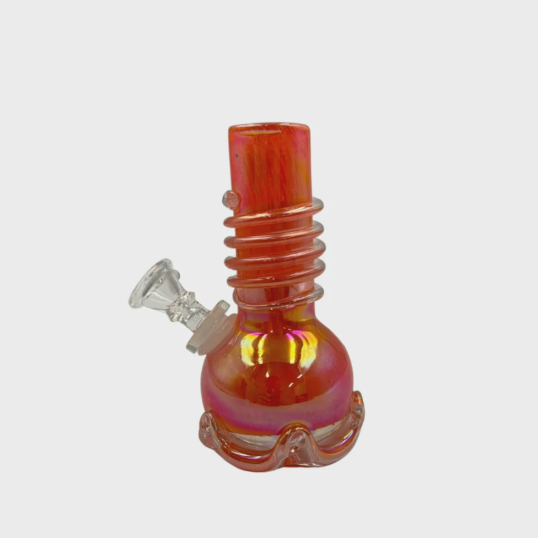 Small Crown GYR 5.75" Soft Glass Water Pipe E5810GYR