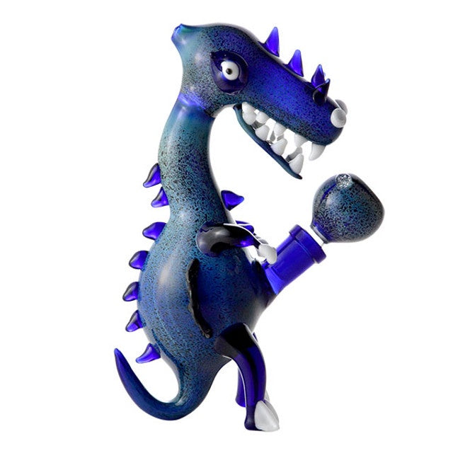 Glass Art - Watervase - 14mm - 7in - Fritted Dragon Rig - Asst. Color Accents