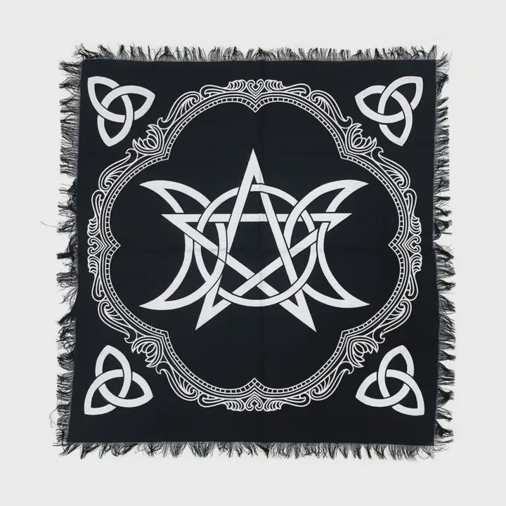 Altar Cloth - Triple Moon Pentacle
