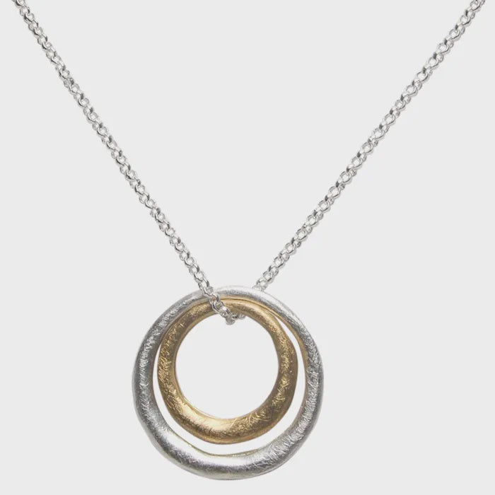 Takobia Two Tone Circle Necklace 3615N