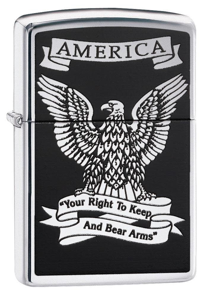 Black and White Americana Eagle Zippo Lighter