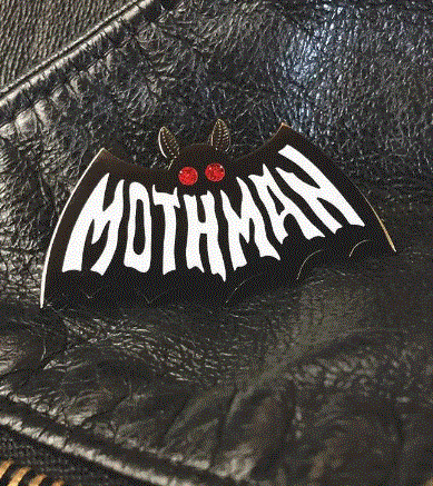 Mothman Symbol Enamel Pin - Glow in the Dark