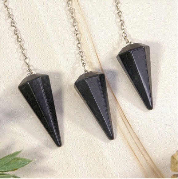 Nature's Artifacts - Black Obsidian Pendulum