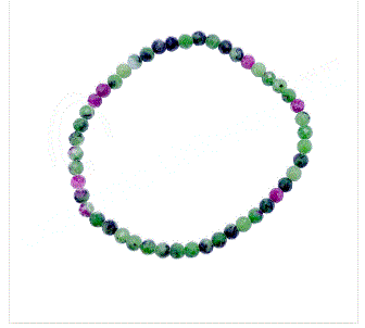 Oceanic - Faceted Ruby Zoisite Beaded Bracelet