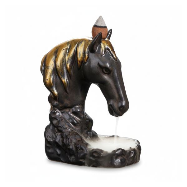 Horse Head Backflow Incense Burner 80190