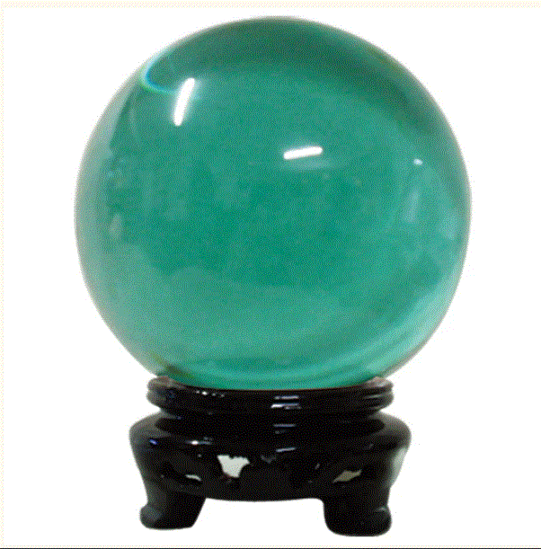 Original Source - Green 8cm Crystal Ball w/Stand