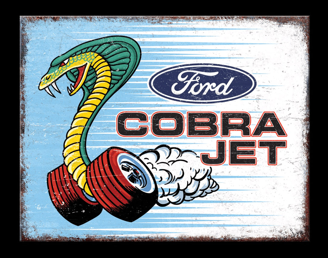 Ford-Cobra Jet Tin Sign