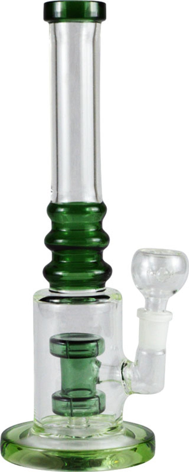 10" Tube Shift Dumbell Perc Water Pipe