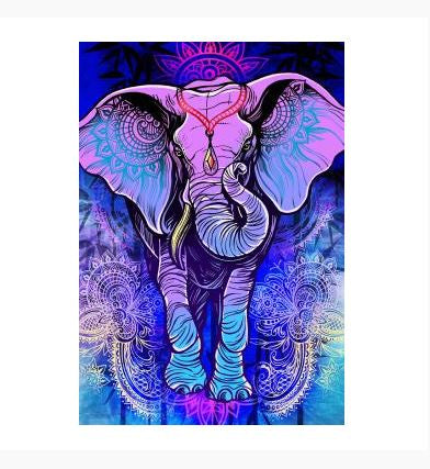 Path of the Spirits - 3D Indian Tapestry Single Elephant Tapestry
