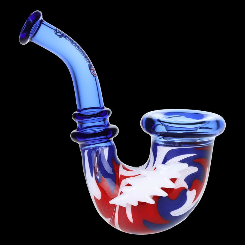 The Grateful Dead x Pulsar Bolt Handle Wig Wag Glass Sherlock Pipe | 5"