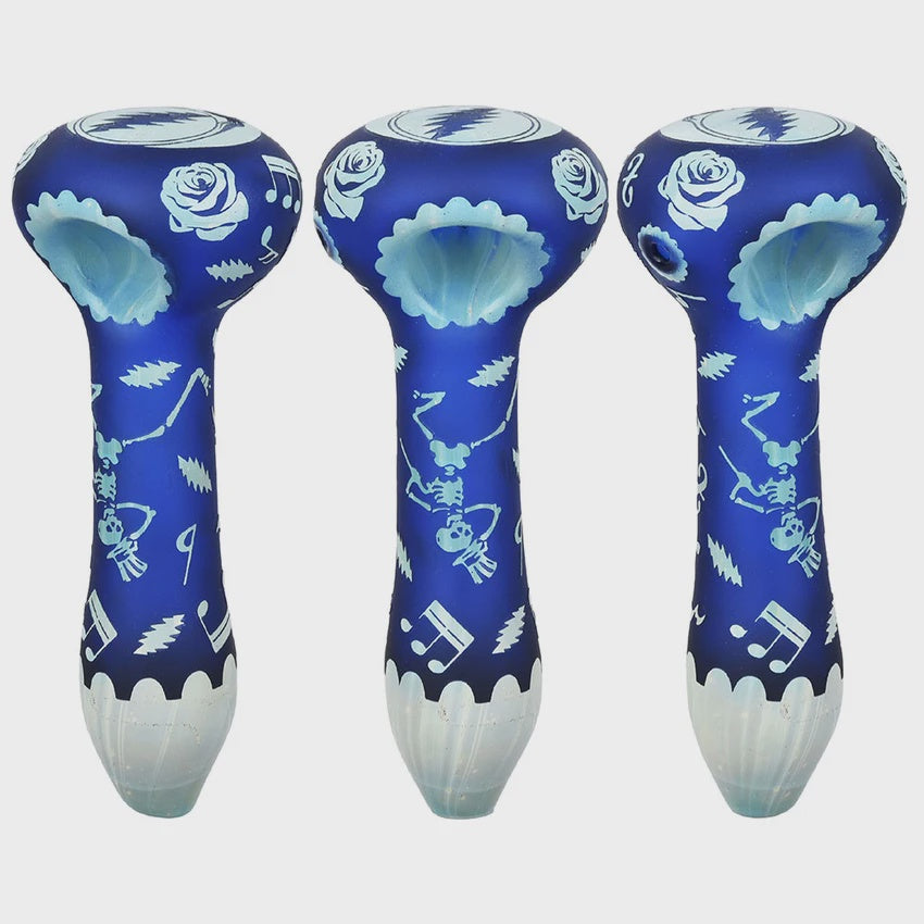 Grateful Dead x Pulsar Ethereal Music Hand Pipe | Blue | 4.75"