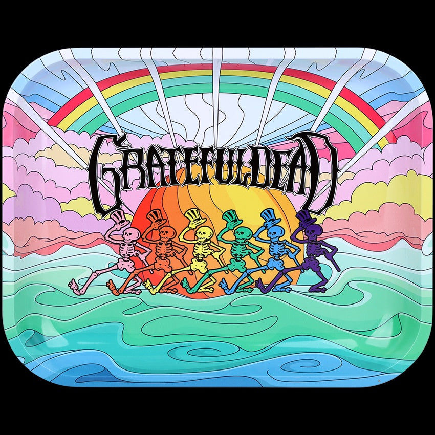 Grateful Dead x Pulsar Metal Rolling Tray - Under The Rainbow
