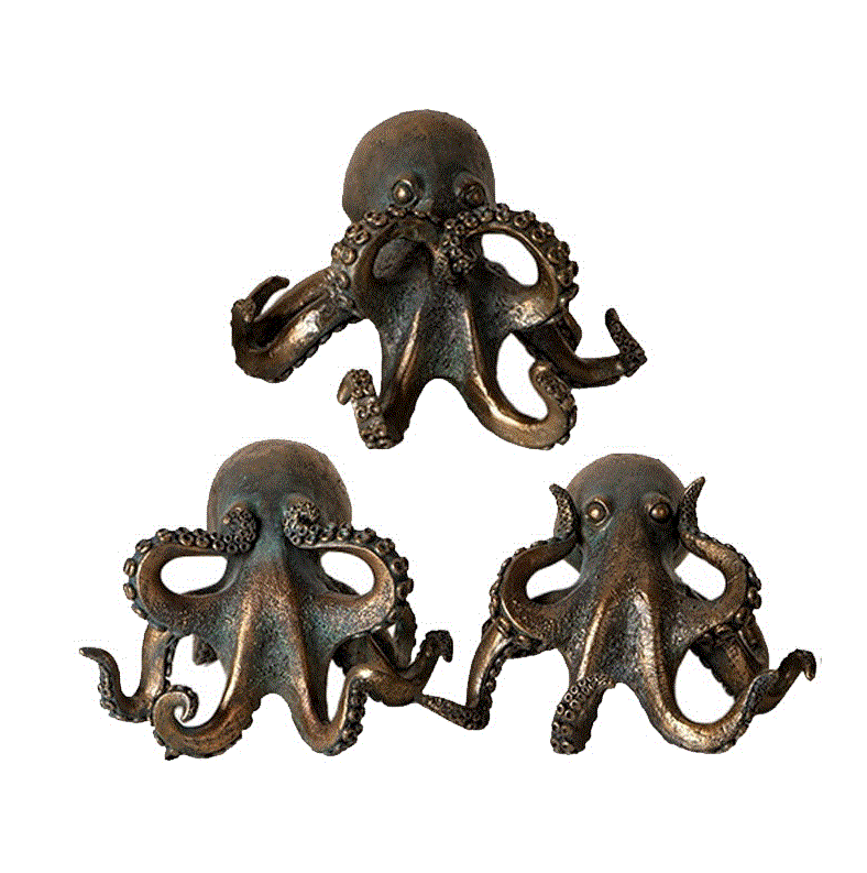 Pacific - No Evil Octopus Statues 15633