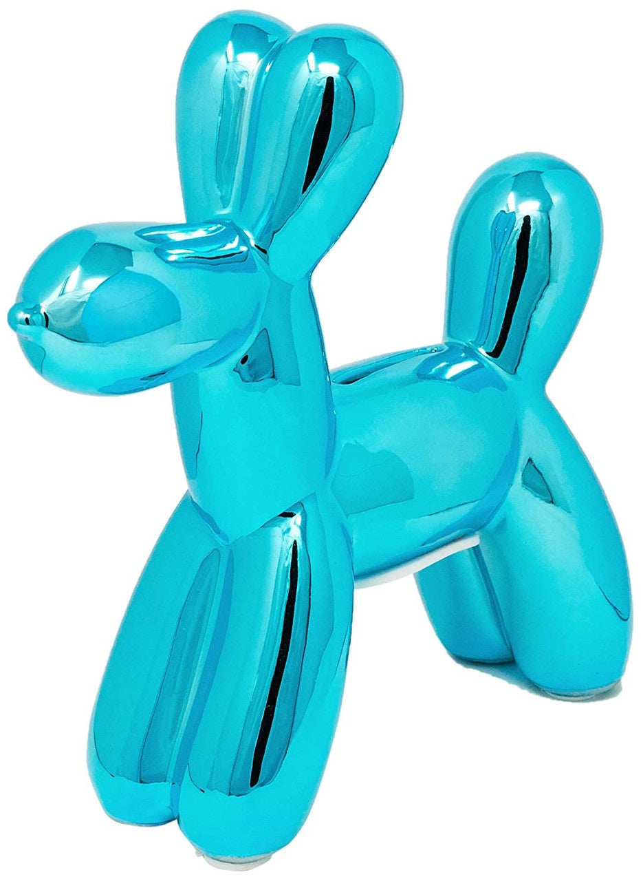 Interior Illusions Plus Blue Mini Ceramic Dog Piggy Bank - 7.5" tall