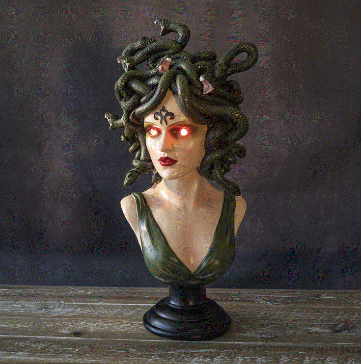 Pacific - Large Medusa Bust w/LED Eyes