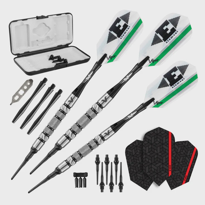 Viper Element - 90% Tungsten Soft Tip Darts Knurled Barrel 18 Grams