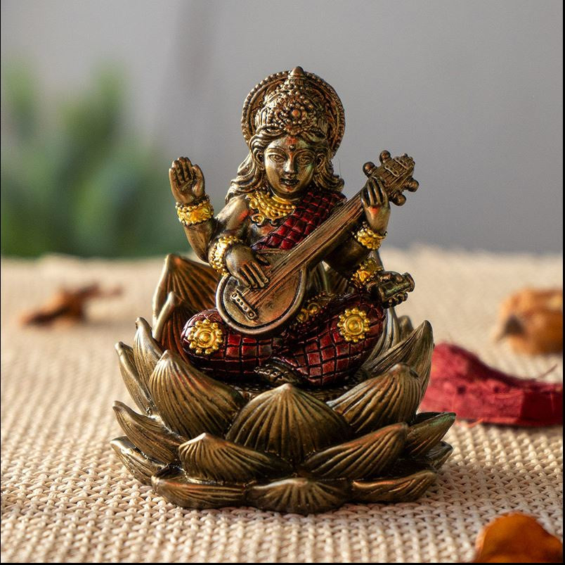 Pacific - Saraswti Goddess on Lotus Statue