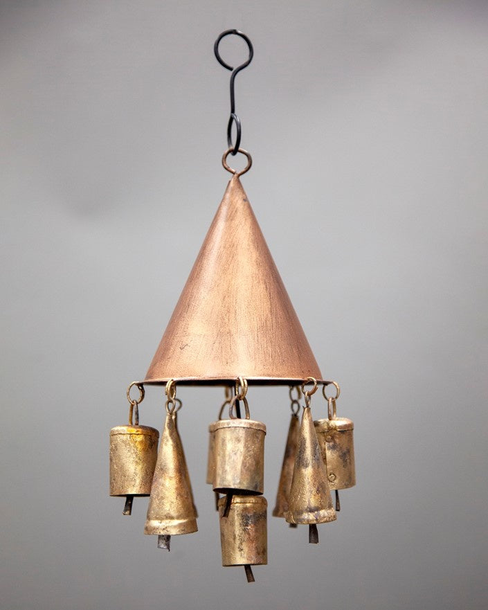 Tin Cone Wind Chime With 9 Bells