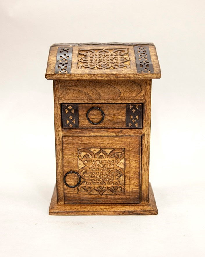 Celtic Wood Box w/Drawer WB257