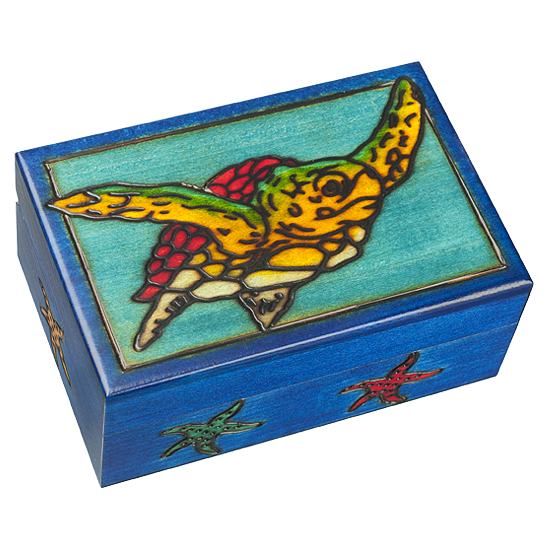 Sea Turtle Wood Box ML-9