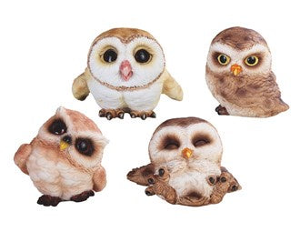 Mini Owl Statues 54599 - Assorted