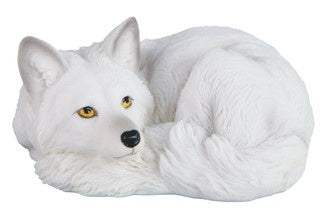 Resting White Wolf Statue 54789