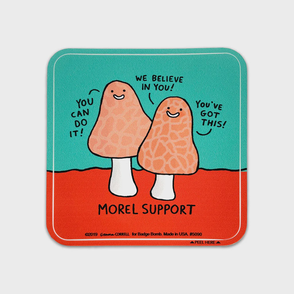 Morel Support Mushroom Sticker by Gemma Correll