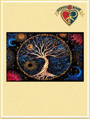 Gypsy Rose - Celestial Tree Of Life Twin Tapestry