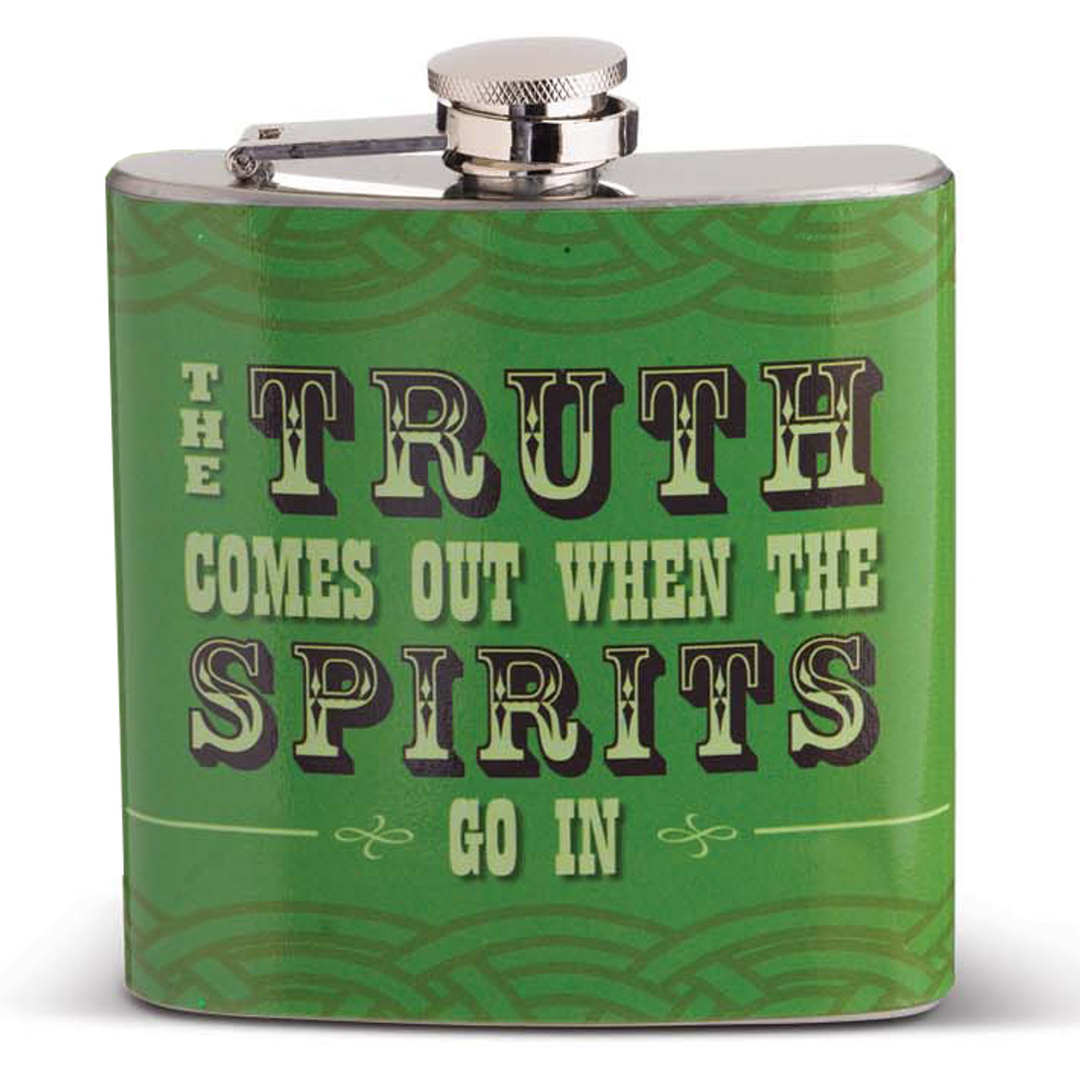 Truth & Spirits 6 oz Stainless Steel Flask