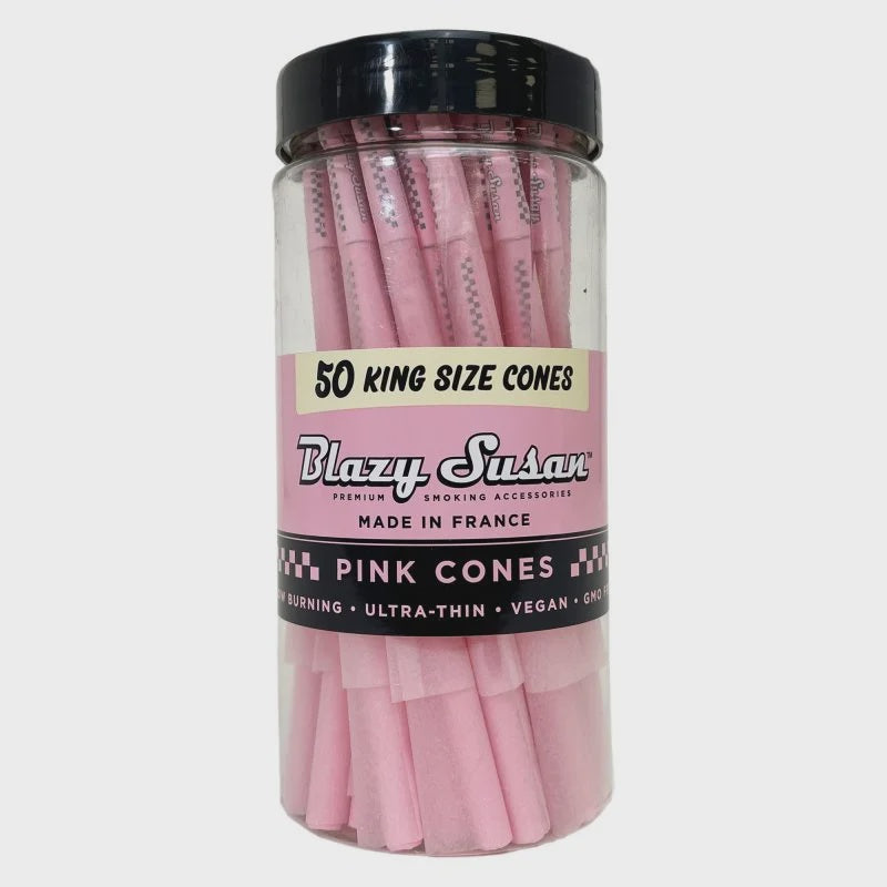 Blazy Susan Pink Pre Rolled Cones - King Size - 50 pack