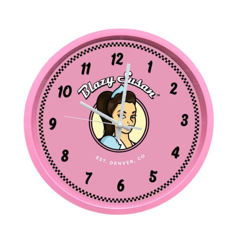 Blazy Susan Wall Clock - Pink
