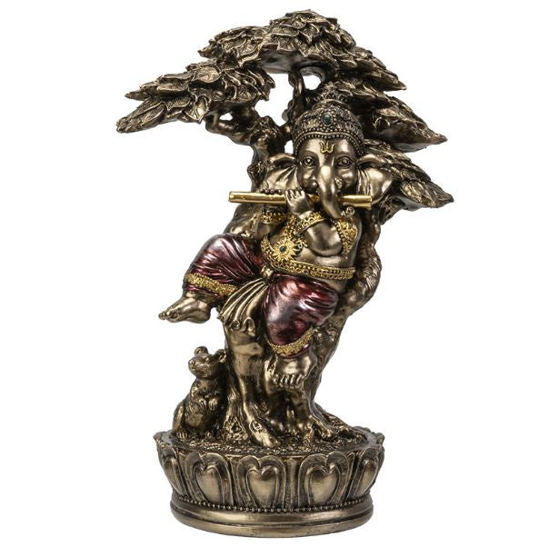 Ganesha Playing Music Under Tree 14719