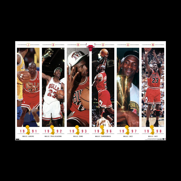 Michael Jordan Poster - Championships