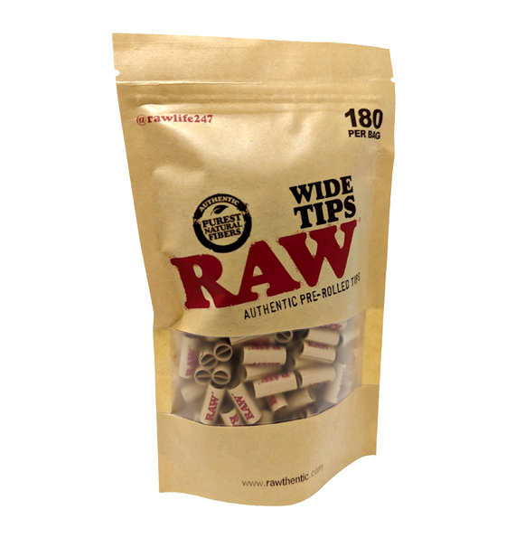 Raw Pre-Rolled Wide Tips 180pk