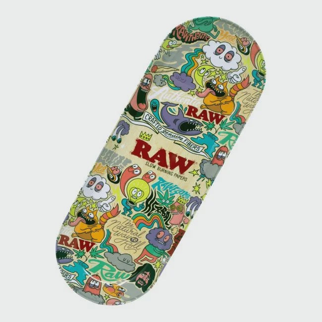 RAW SKATE DECK CHRIS P COLLAGE ART TRAY