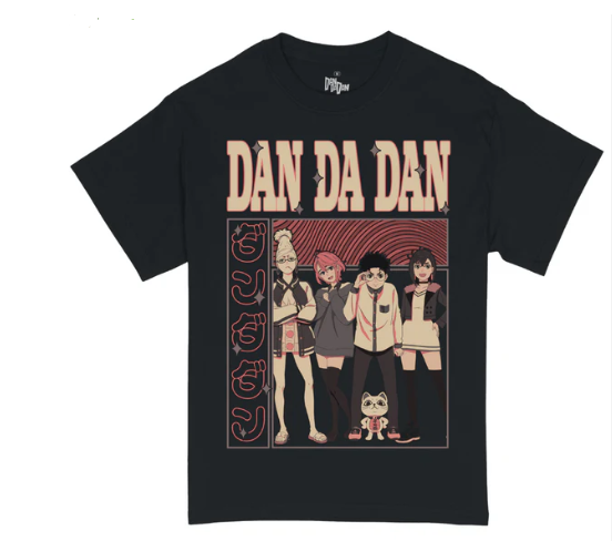 Dan Da Dan Character Group Kanji Panels T-Shirt