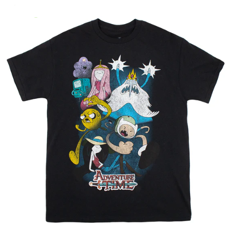 Cartoon Network Adventure Time Distressed Movie Poster T-Shirt