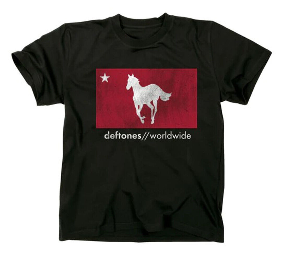 Deftones Distressed White Pony T-Shirt