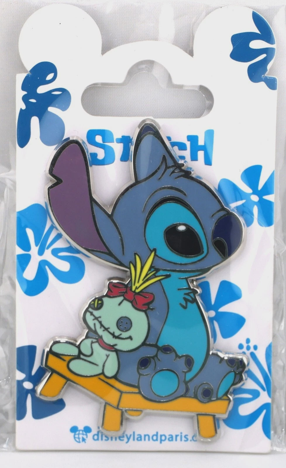 Disneyland Paris Stitch & Scrump on Bench Pin