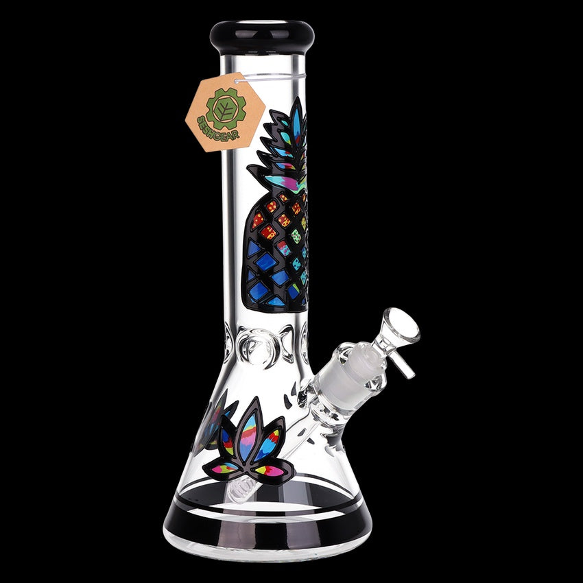 SeshGear Psychedelic Pineapple Glass Water Pipe 14mm F