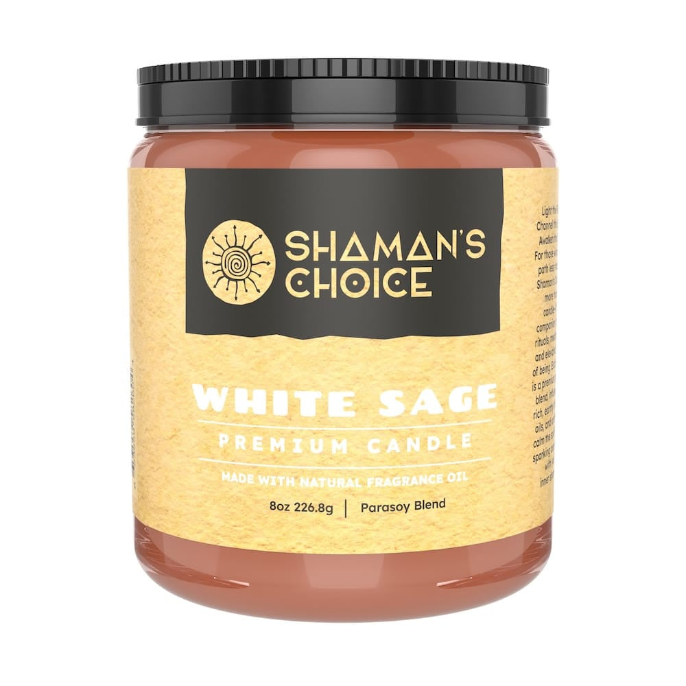 Shaman's Choice Wood Wick Candle 8oz - White Sage