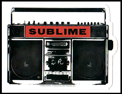 Sublime Boom Box Sticker